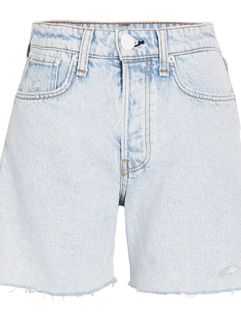 Rag & Bone Maya High-Rise Denim Cut Off Shorts Nevada Blue Light Wash